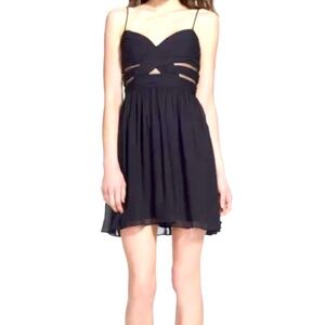 Hailey Logan by Adrienne Papell Size 3/4 Black Short Party Dress Mesh